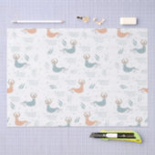 キュートパーソナライズされた踊りマーメイドイラストレーションシー 薄葉紙 (クラフト)