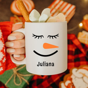 キュートパーソナライズされた雪だるまホットココアマグ子供へ コーヒーマグカップ