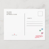 キュートパーティーラマコーン誕生日招待状 インビテーションポストカード (裏面)