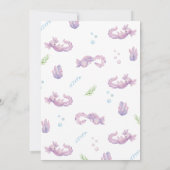 キュートパープルアクソロトル誕生日招待状 招待状 (裏面)