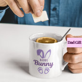 キュートパープルイースターダディーバニーラビット耳パパ コーヒーマグカップ