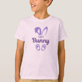 キュートパープルイースターベビーバニーラビットイヤーズ Tシャツ (正面)