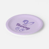 キュートパープルイースターベビーバニーラビット耳ベビー ペーパープレート (アングル)