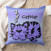 キュートパープルキティキャット昼寝装飾用クッション クッション (ブランケット)
