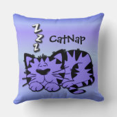 キュートパープルキティキャット昼寝装飾用クッション クッション (裏面)
