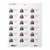 キュートパープルクリスマスサンタ差出人住所 ラベル (フルシート)