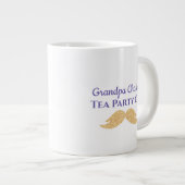 キュートパープルグリッタームスタヒースグランドパティーパーティー ジャンボコーヒーマグカップ (正面右)