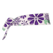 キュートパープルグリーンフラワードードルパターンスタイル タイヘッドバンド (回転270)