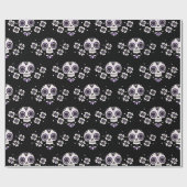 キュートパープルシュガースカルディアデロスミュートスフローラ ラッピングペーパー (フラット)