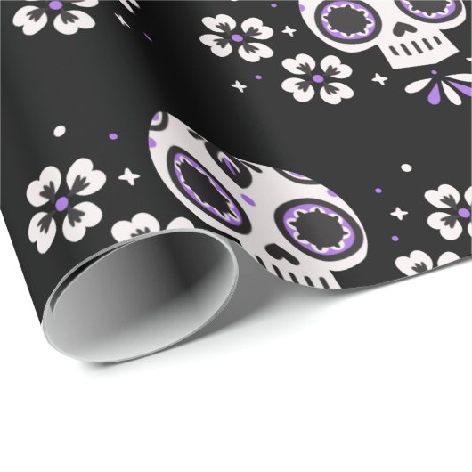 キュートパープルシュガースカルディアデロスミュートスフローラ ラッピングペーパー (ロールコーナー)