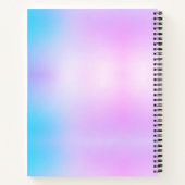 キュートパープルターコイズグリッタードリップスモノグラム ノートブック (裏面)