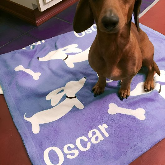 キュートパープルダッパーソナライズされたシュント毛布 フリースブランケット