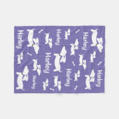 キュートパープルダッパーソナライズされたシュント毛布 フリースブランケット (正面(横))