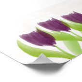 キュートパープルチューリップ子供部屋結婚ズポスター ポスター (角)