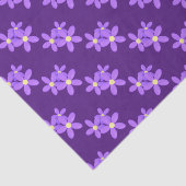 キュートパープルデイジー花柄ティッシュペーパー 薄葉紙 (詳細)