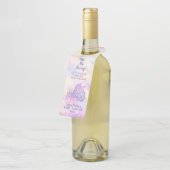 キュートパープルドラゴンベビーシャワーボトルハンガーラベル ボトルネックタグ (アングル)