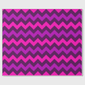 キュートパープルピンクシェブロンラッピング紙 ラッピングペーパー (フラット)