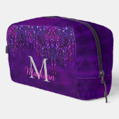 キュートパープルピンクユニコーングリッタードリップスモノグラムアック ドップキット (右コーナー)