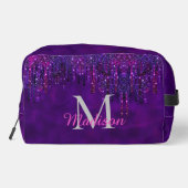 キュートパープルピンクユニコーングリッタードリップスモノグラムアック ドップキット (裏面)