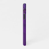 キュートパープルピンクユニコーングリッタードリップスモノグラム iPhoneケース (右側)