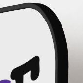 キュートパープルブラックナースビーブスメディカル ピックルボールラケット (左詳細)