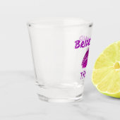 キュートパープルブリデシードキープ酒口紅プリント ショットグラス (左)