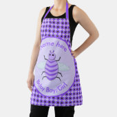 キュートパープルベビービージェンダーリビールニュートラルカスタム エプロン (インサイチュ)