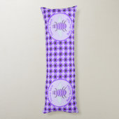 キュートパープルベビービージェンダーリビールニュートラルカスタム ボディピロー (裏面 (縦))