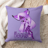 キュートパープルミオタイガーキャット装飾用クッション クッション (ブランケット)