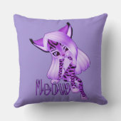 キュートパープルミオタイガーキャット装飾用クッション クッション (裏面)