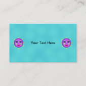 キュートパープルムーン顔ピンクリップスターチーク 名刺 (裏面)