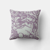 キュートパープルラビットベビーバニーフローラ子供部屋デコール クッション (裏面)