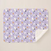 キュートパープル幽霊とカボチャ シェルパブランケット (正面(横))