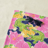 キュートパームビーチアリゲーター ビーチタオル (インサイチュ)