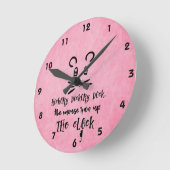 キュートヒコリーディコリー波止場マウススクエアまたは ラウンド壁時計 (傾斜)