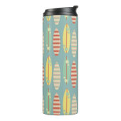 キュートヒッパイハワイサーフィンサーフボードパターンブルー タンブラー (回転左)