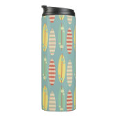 キュートヒッパイハワイサーフィンサーフボードパターンブルー タンブラー (回転右)