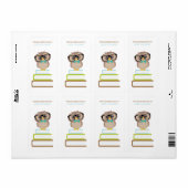 キュートヒップスターフクロウ蔵書票 ラベル (フルシート)