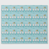 キュートヒッポヒッポハーレイ誕生日 ラッピングペーパー (フラット)