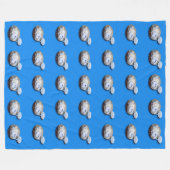 キュートヒッ中国のプニューイヤー誕生日〔占星術の〕十二宮図B フリースブランケット (正面(横))