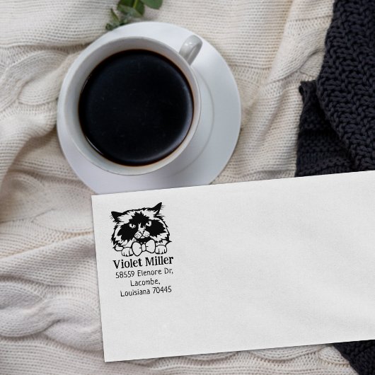 キュートヒマラヤンキャット差出人住所 ラバースタンプ