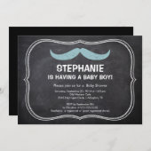 キュートヒュースティーシュボーイズベビーシャワー招待状 招待状 (正面/裏面)