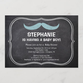 キュートヒュースティーシュボーイズベビーシャワー招待状 招待状