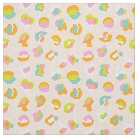 キュートヒョウ柄チータ斑紋ピンク ファブリック (見本)