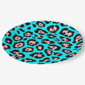 キュートヒョウ柄 ペーパープレート (アングル)