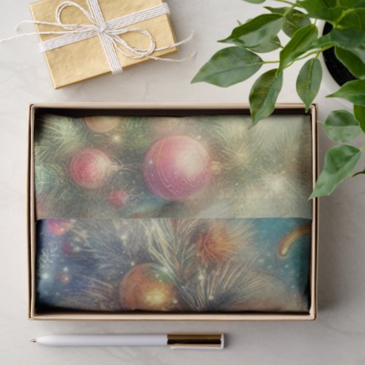 キュートビクトリアンなクリスマスと木の切り離し 薄葉紙