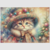 キュートビクトリアンなクリスマスと木の切り離し 薄葉紙 (正面)