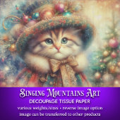 キュートビクトリアンなクリスマスと木の切り離し 薄葉紙