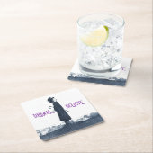 キュートビクトリアンマンドリーム信じ引用文 スクエアペーパーコースター (インサイチュ)