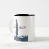 キュートビクトリアンマンドリーム信じ引用文 ツートーンマグカップ (正面左)